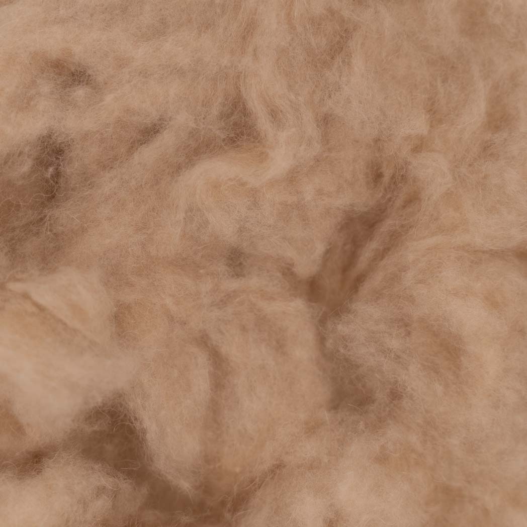 Close-up of beige camel wool