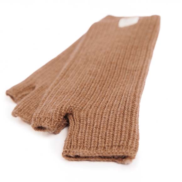 Stulpen aus Kamelwolle, braun