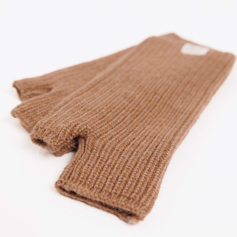 Stulpen aus Kamelwolle, braun