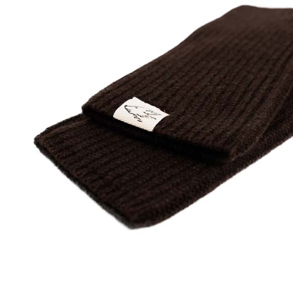 Stulpen aus Yakwolle, dunkelbraun