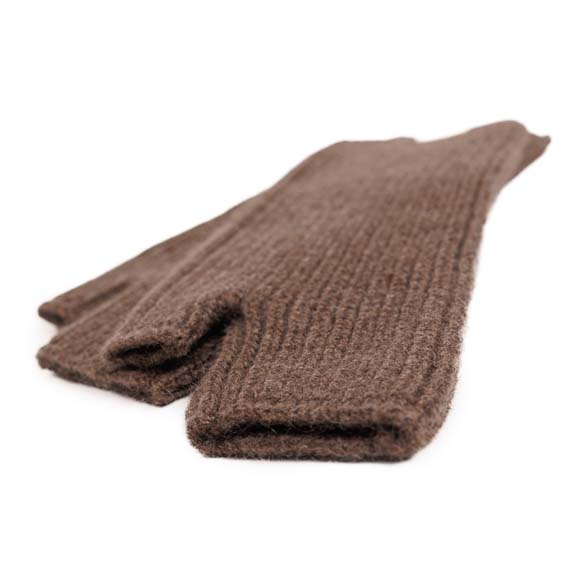 Stulpen aus Yakwolle, yakbraun