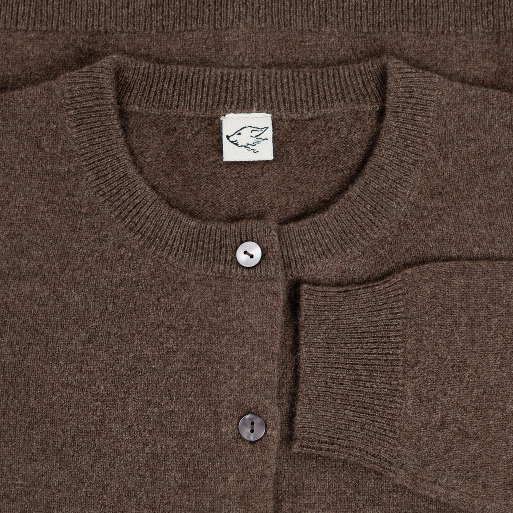 Cardigan für Damen mit Rundkragen und Knöpfen