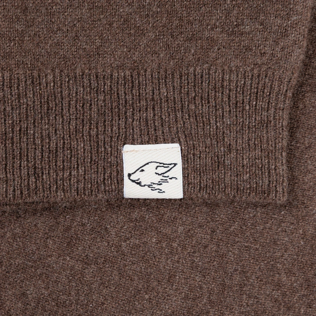 Cardigan für Damen mit Rundkragen und Knöpfen - Label Detail