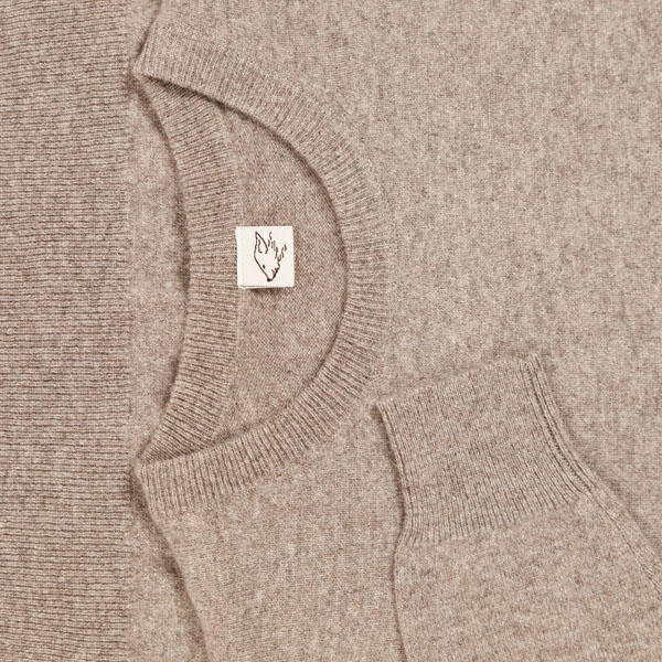 Pullover aus Yakwolle, hellgrau