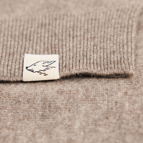 Pullover aus Yakwolle, hellgrau