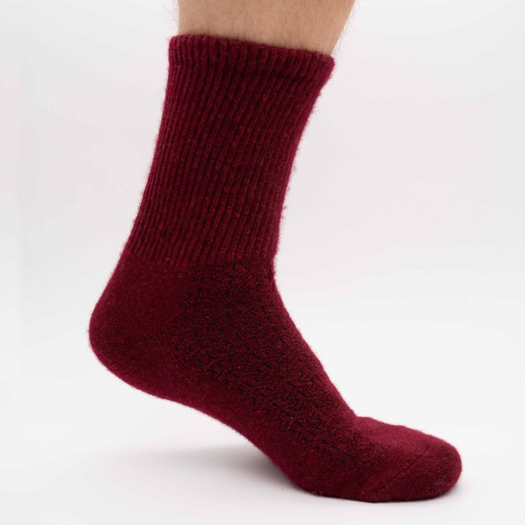 Socken aus Schafwolle, weinrot