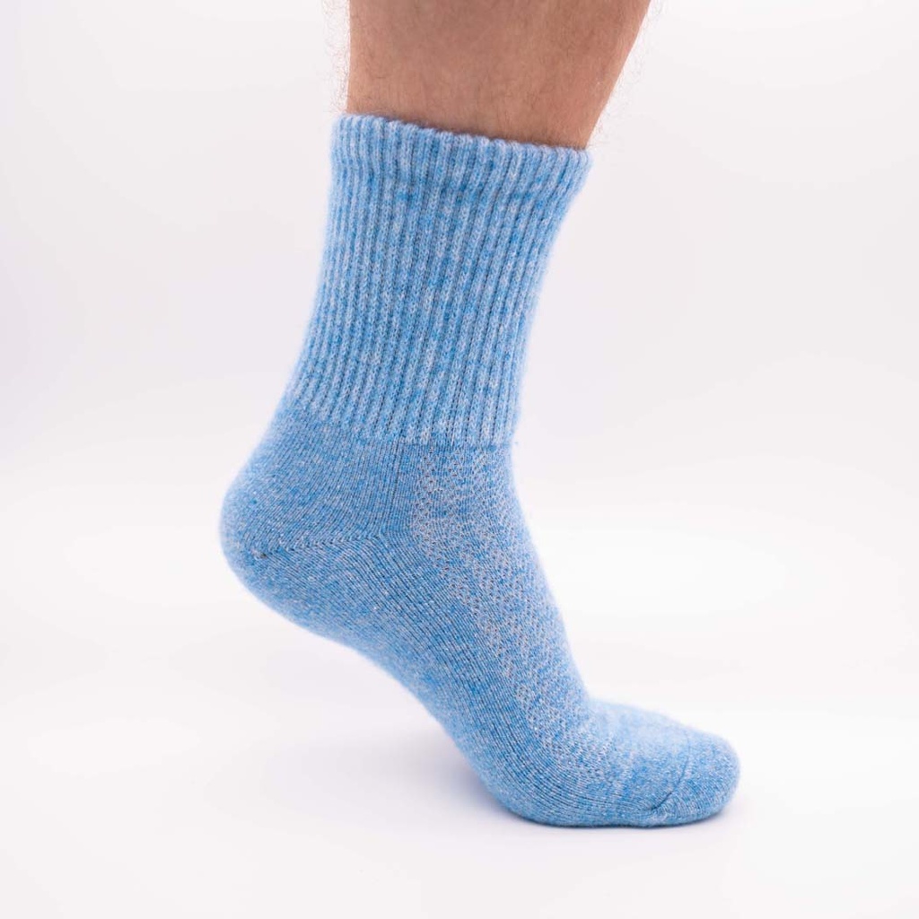 Socken aus Schafwolle, eisblau