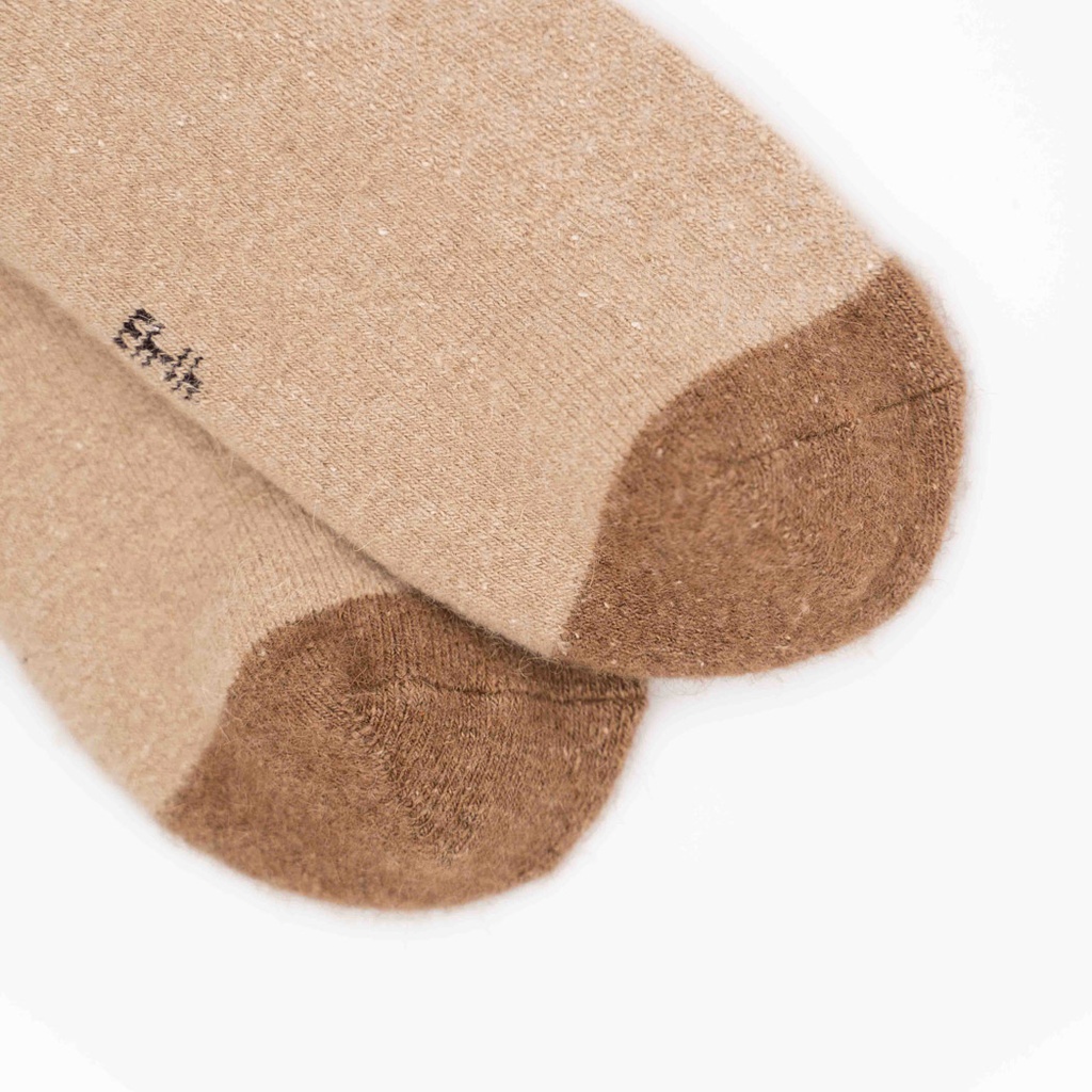 Socken aus Kamelwolle, beige&braun