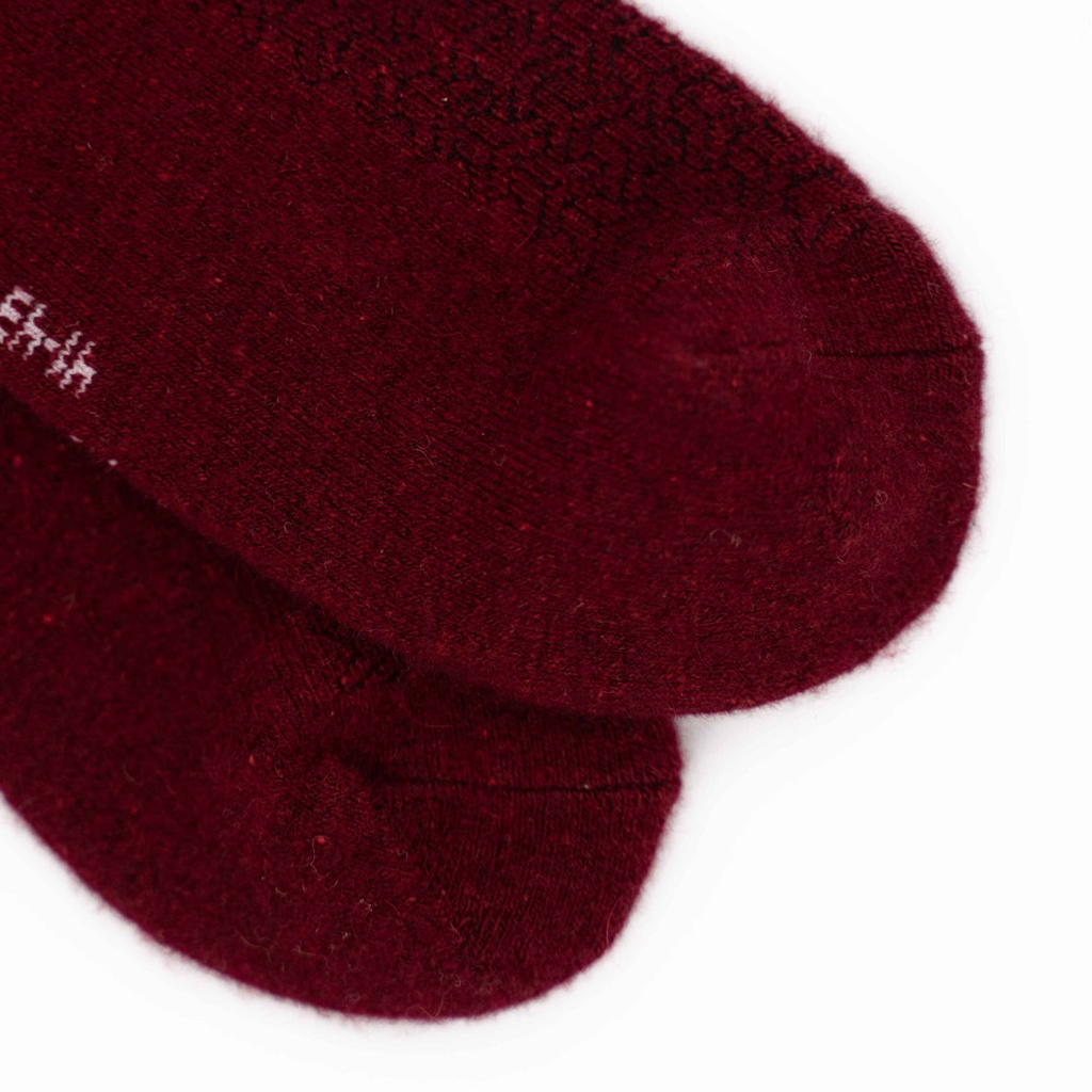 Schafwollsocken, weinrot