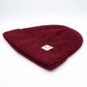 Beanie aus Schafwolle, weinrot