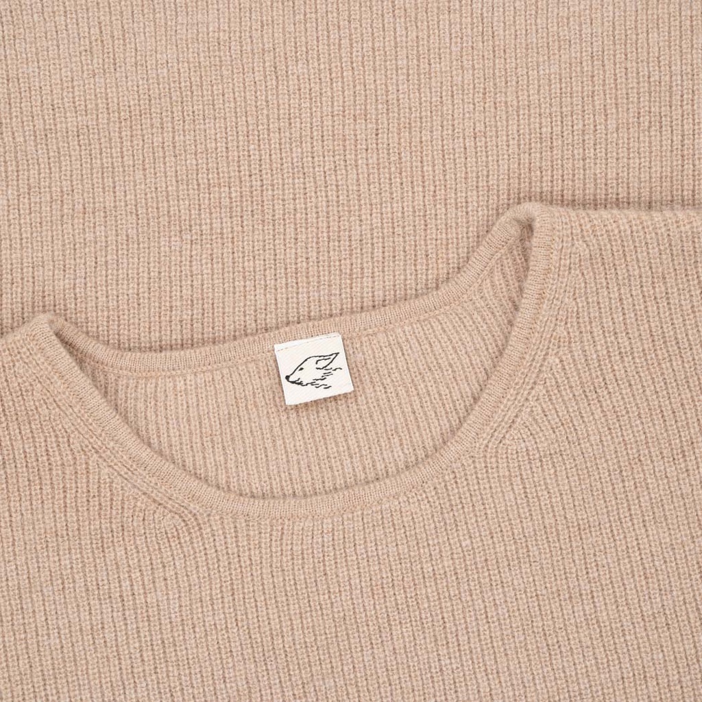 Loose Fit Pullover aus Kamelwolle, beige