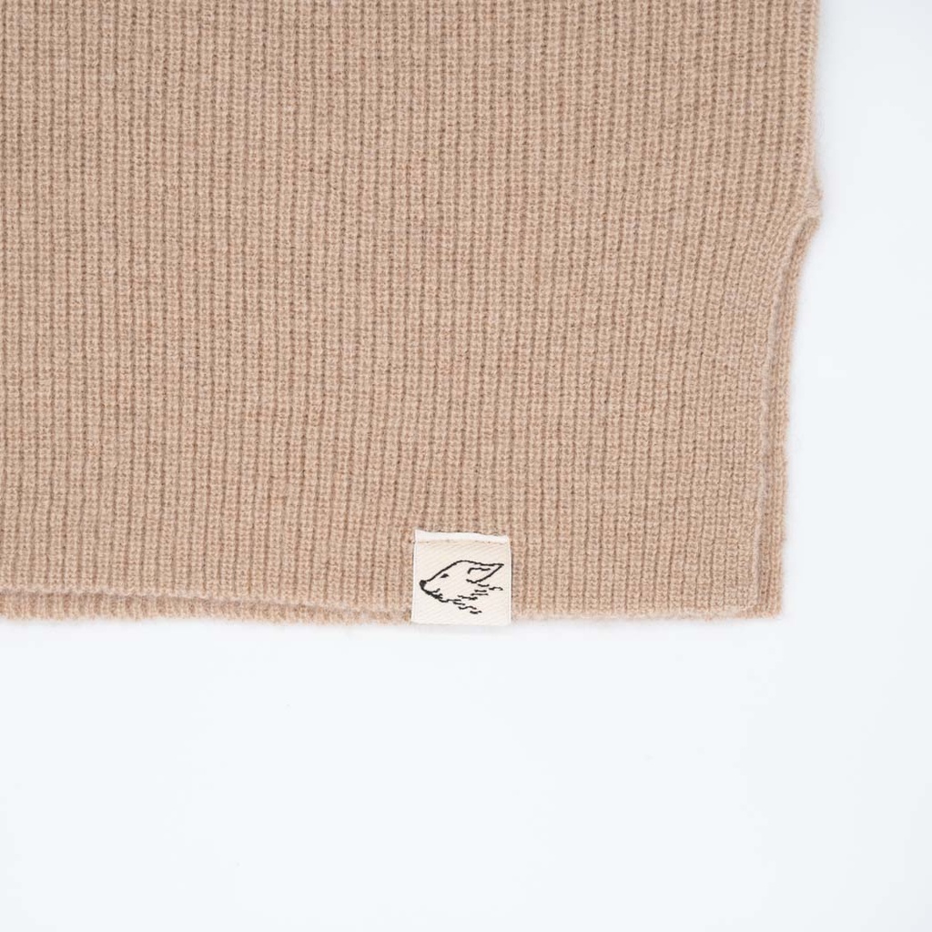 Loose Fit Pullover aus Kamelwolle, beige