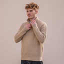 Rollkragenpullover aus Kamelwolle, beige