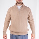 Rollkragenpullover aus Kamelwolle, beige