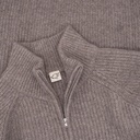 Rollkragenpullover aus Yakwolle, grau