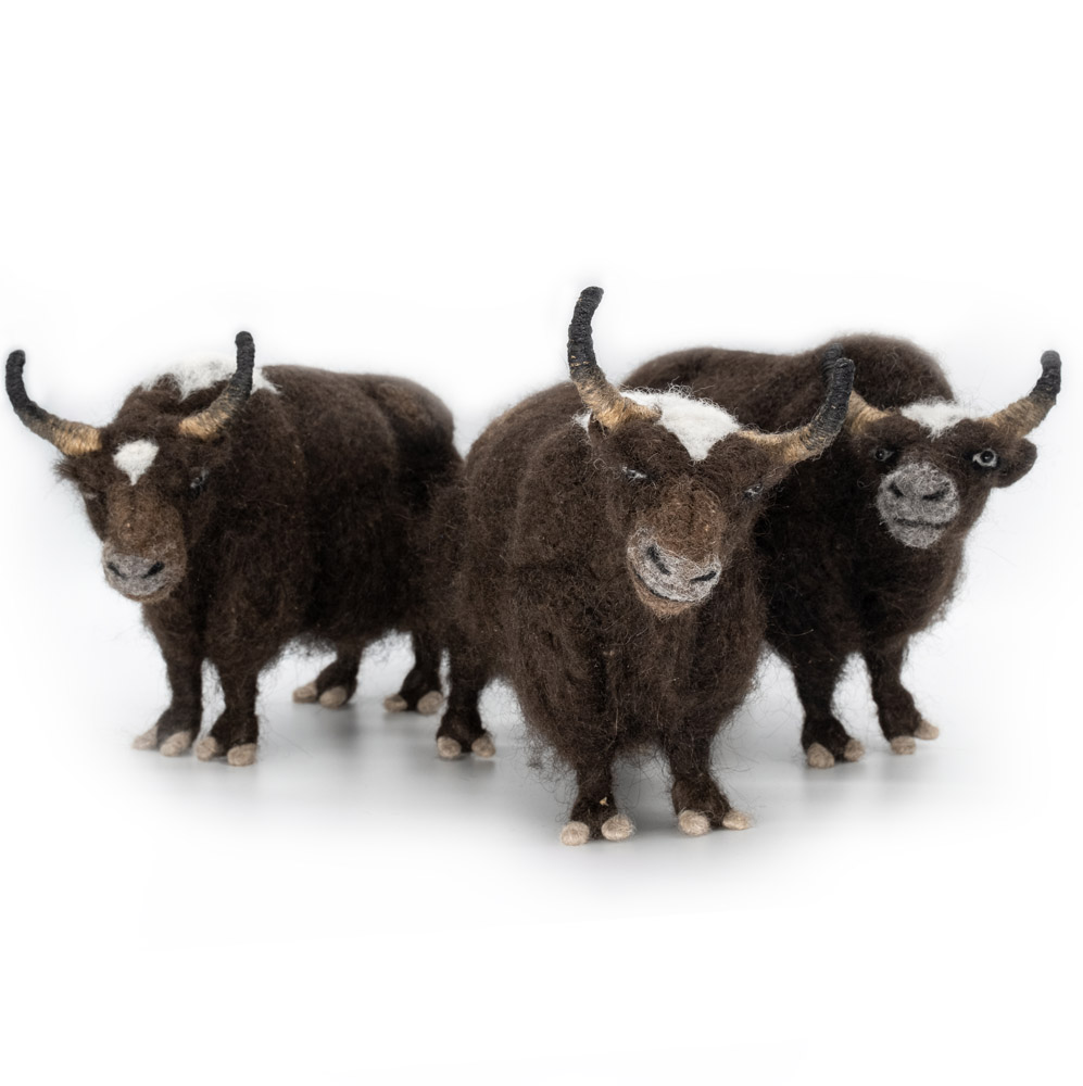 Yak-Kuscheltiere aus Filz