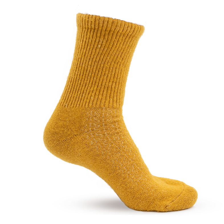 Sheep wool socks, mustard yellow