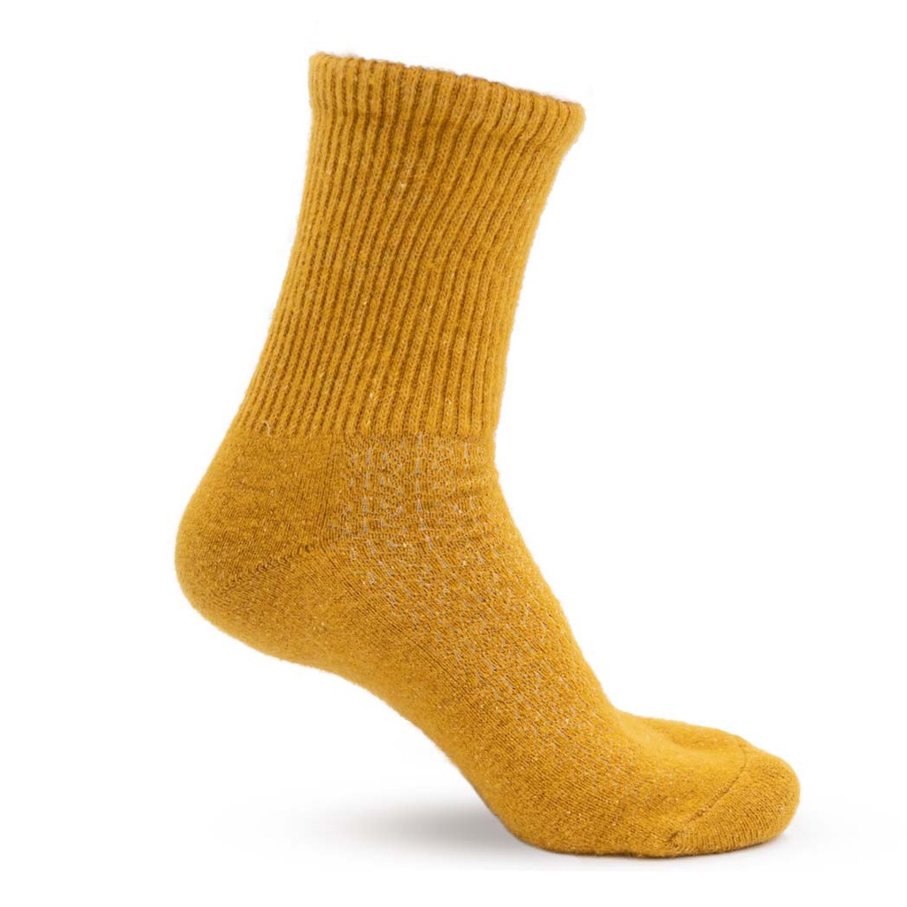 Socken aus Schafwolle, senfgelb (35-37)