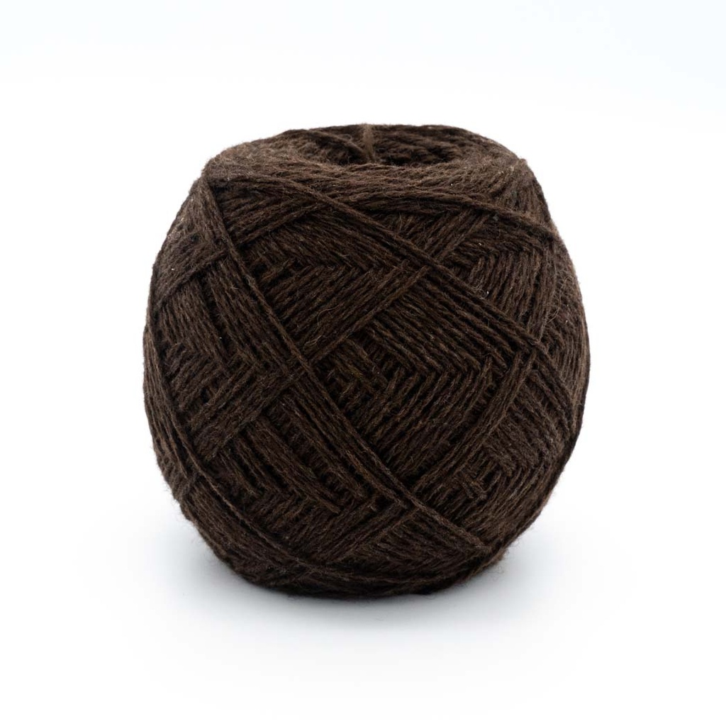Knitting yarn made of yak wool, dark brown