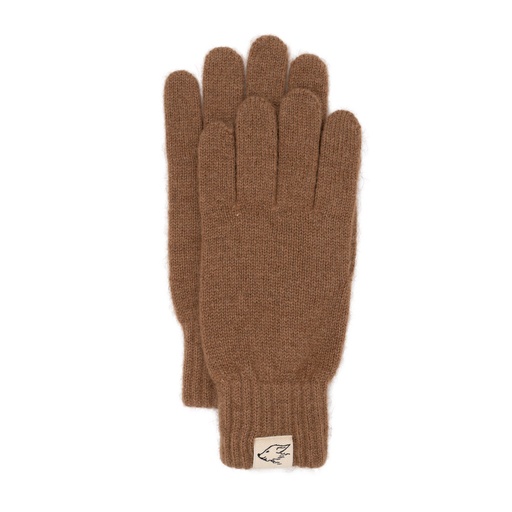 Gloves made of camel wool, brown (S)