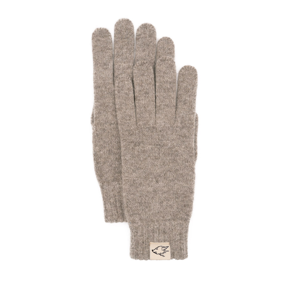 Handschuhe aus Yakwolle, grau