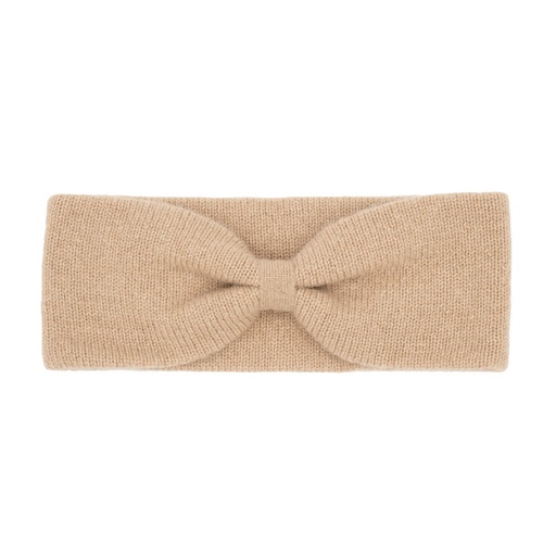 Stirnband aus Kamelwolle (Schleife), beige