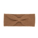 Headband made of camel wool (Bow design), brown
