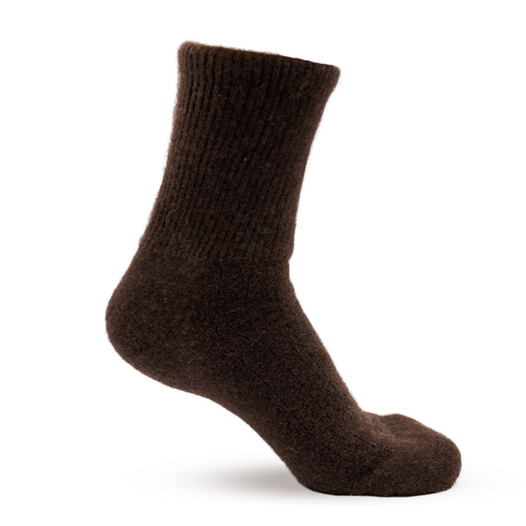 Socken aus Yakwolle, dunkelbraun