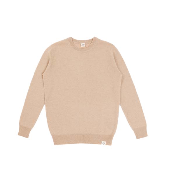 Slim Fit sweater made of camel wool, beige (S)
