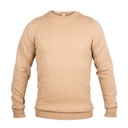 Crew neck sweater made of camel wool, beige