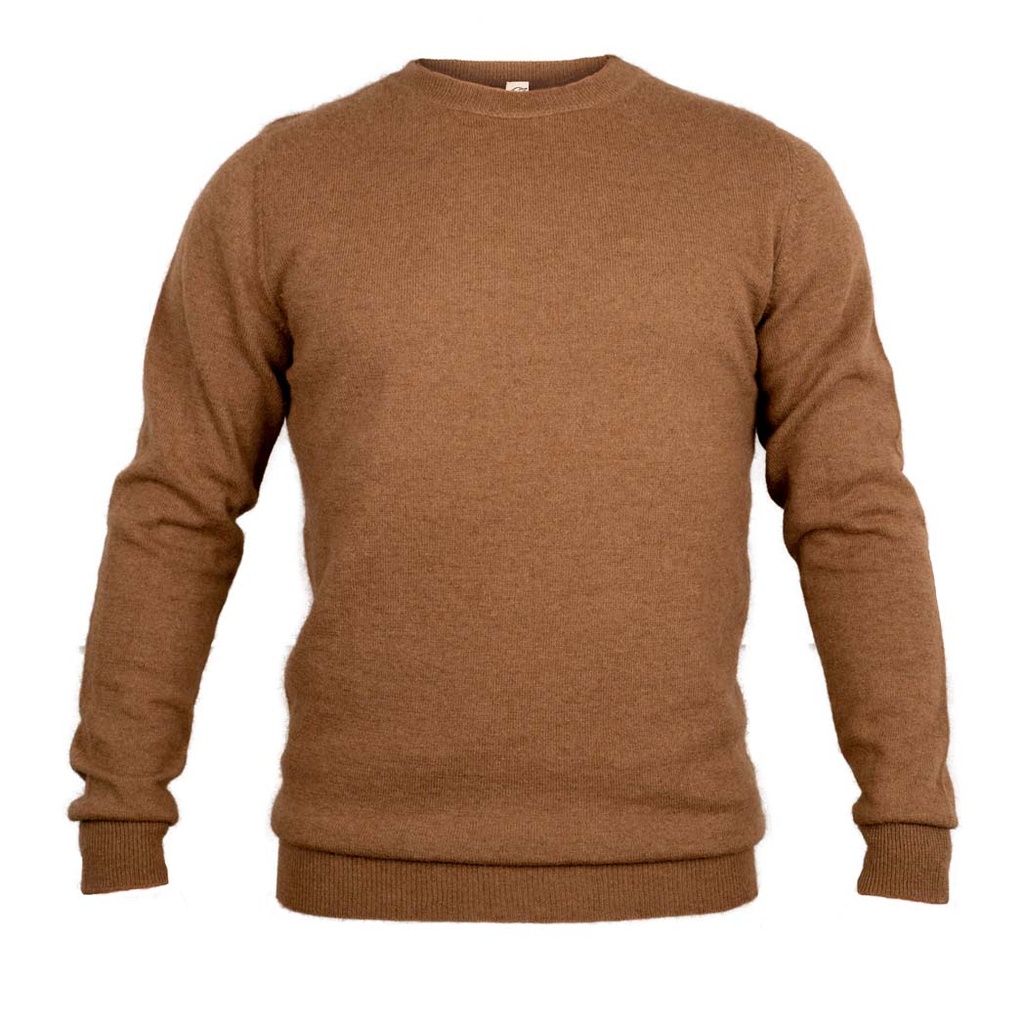 Slim Fit Sweater made of camel wool, brown