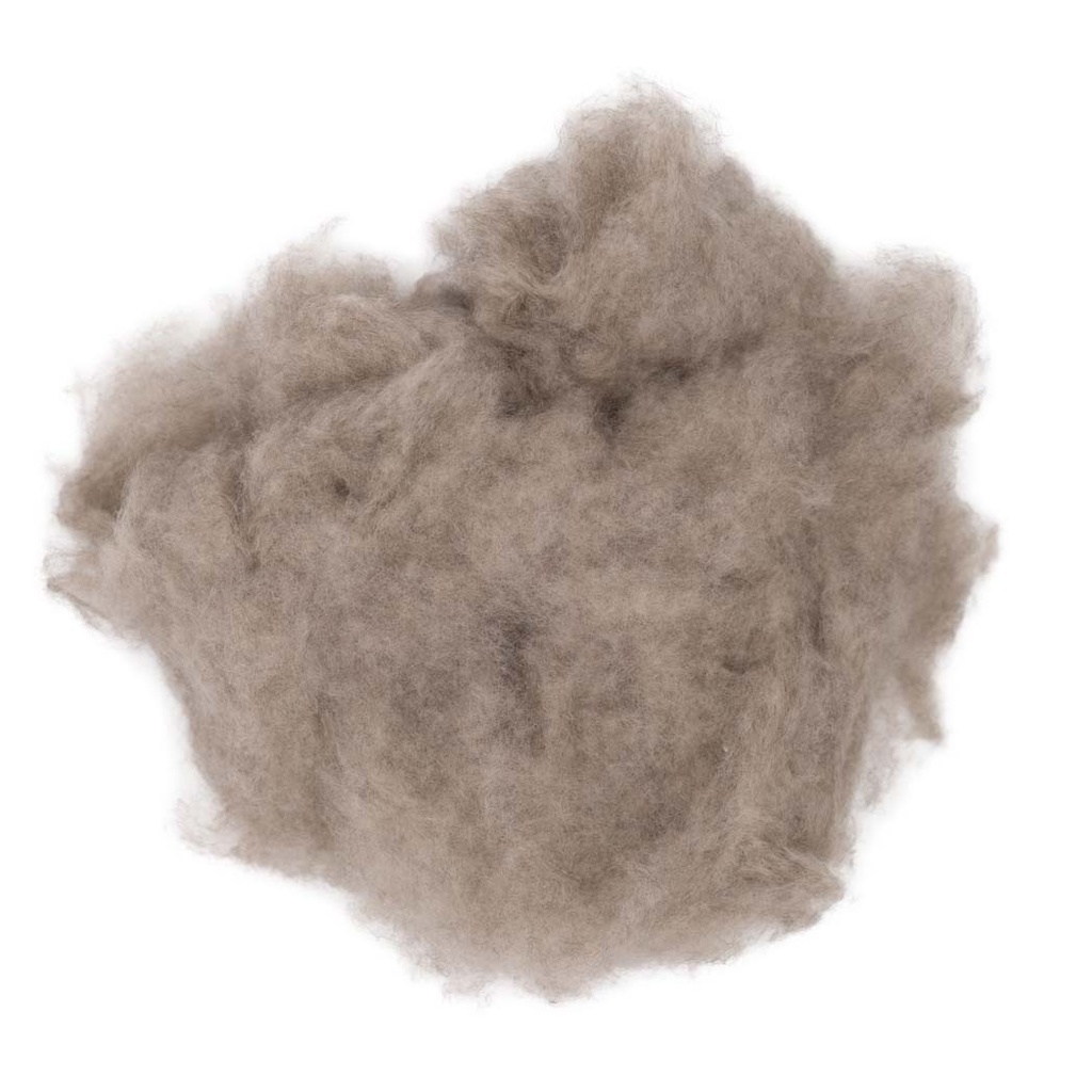 Yak wool carded, grey (100g)