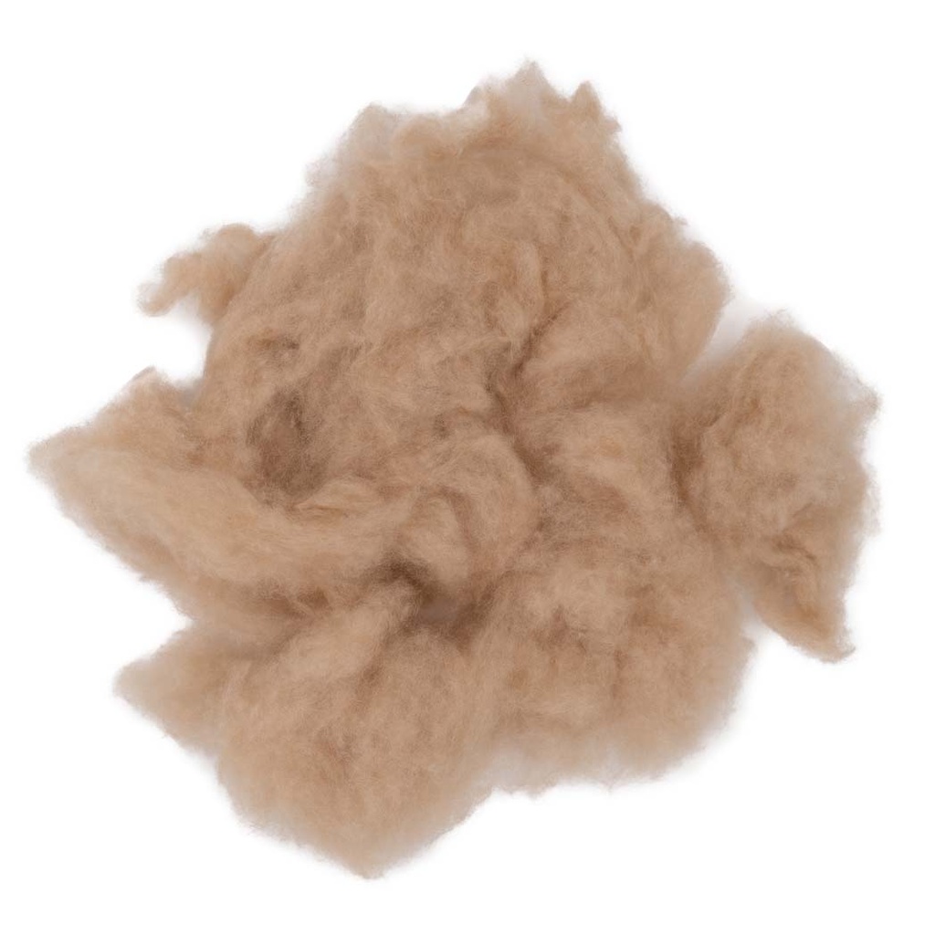 Kamelwolle kardiert Rohwolle, beige (100g)