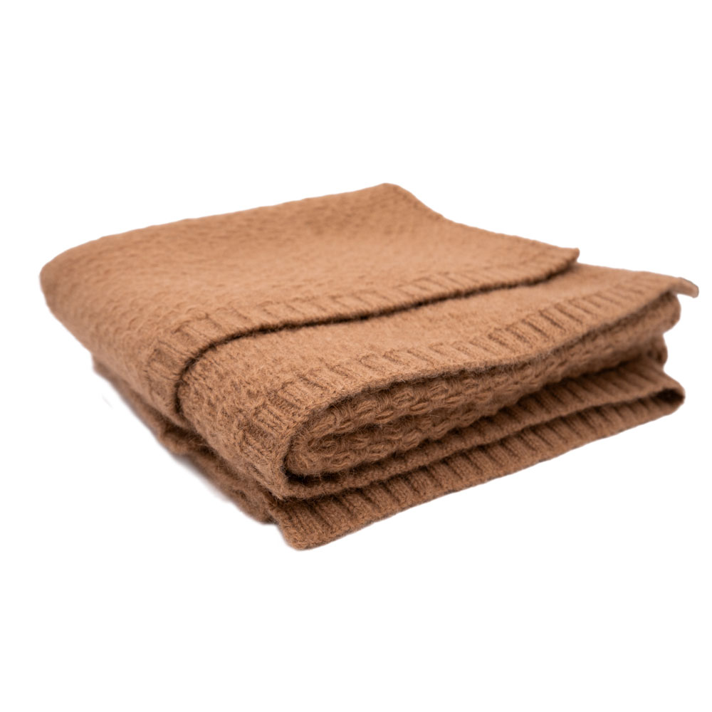 Blanket made of camel wool, brown