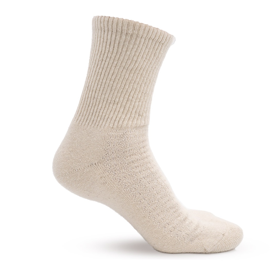 Socken aus Schafwolle, naturweiß