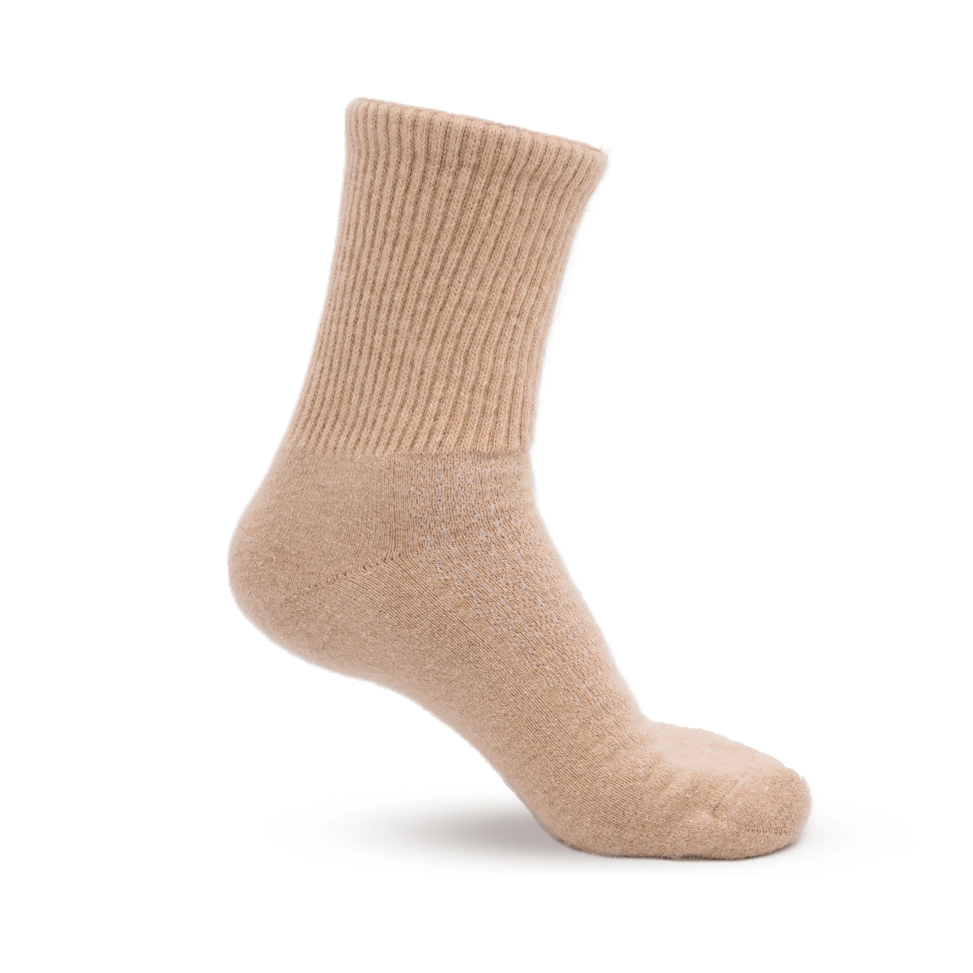 Camel wool socks, beige (35-37)