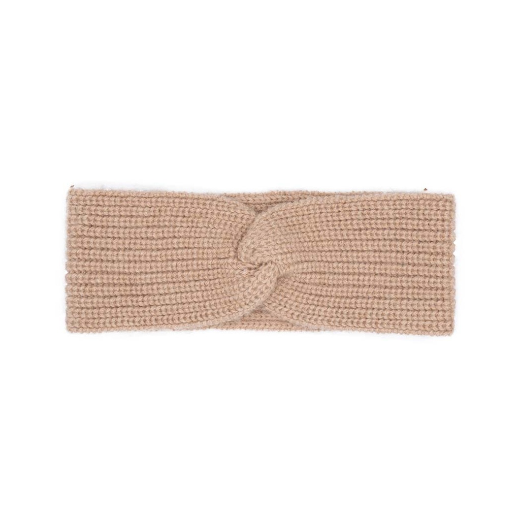 Headband made of camel wool, beige