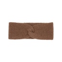 Headband made of camel wool (Twist design), brown
