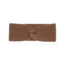 Stirnband aus Kamelwolle (Knoten Design), braun