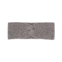 Stirnband aus Yakwolle (Knoten Design), grau