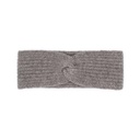 Stirnband aus Yakwolle (Knoten), grau