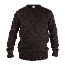 Crew-neck Sweater made from yak wool, dark brown