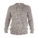 Crew-neck sweater made from yak wool, grey