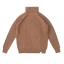 Rollkragenpullover aus Kamelwolle, braun
