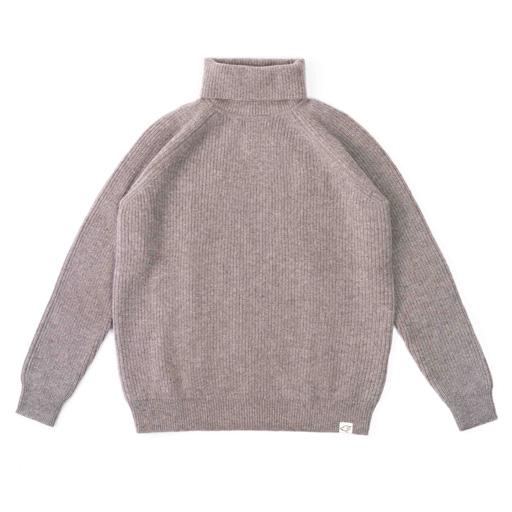 Rollkragenpullover aus Yakwolle, grau (XS)