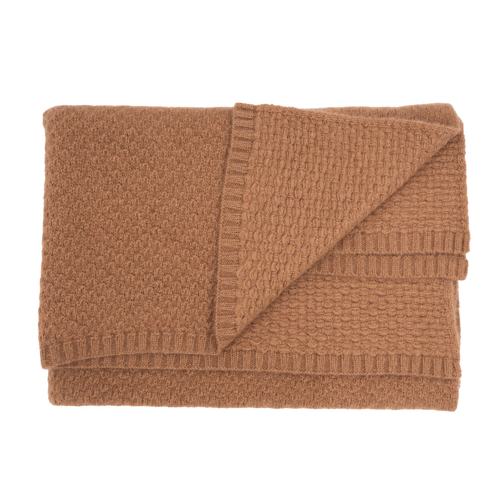 Baby blanket made of camel wool, brown