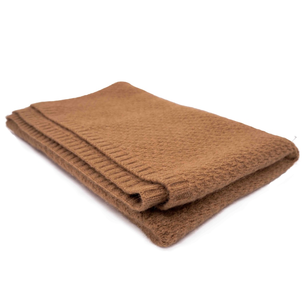 Baby blanket made of camel wool, brown