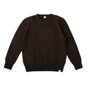 Crew-neck Sweater made from yak wool, dark brown