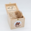 Kuschelbox mit Rohwolle zum Fühlen