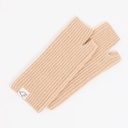 Wrist warmers made of camel wool, beige